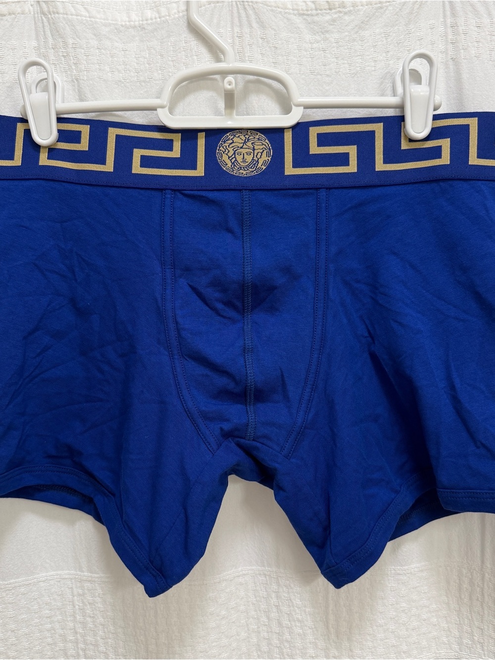NWT Versace Medusa Greca Border Boxer Briefs Blue Mens 5 Medium Authentic